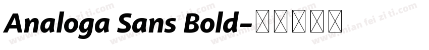 Analoga Sans Bold字体转换